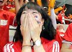 韩国女球迷激动不已