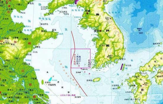 资料图：中韩海域示意图