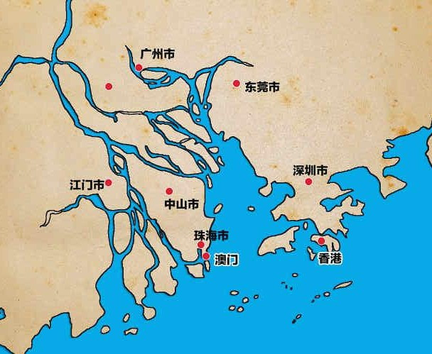 珠江在哪儿中国地图图片